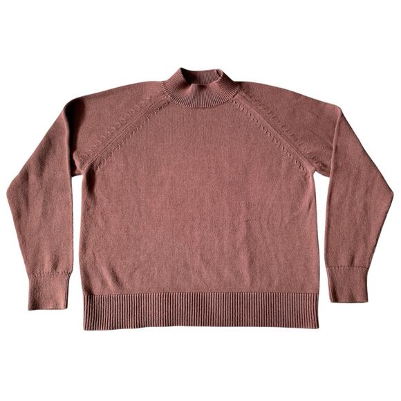 Quince Women's Organic Cotton Sweater Brown Crewneck Knit Pullover Academia - Picture 1 of 7